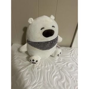 Miniso Life Japan Sleeping Polar Bear w Bandana Plush 13" Cute Kawaii Soft Toy